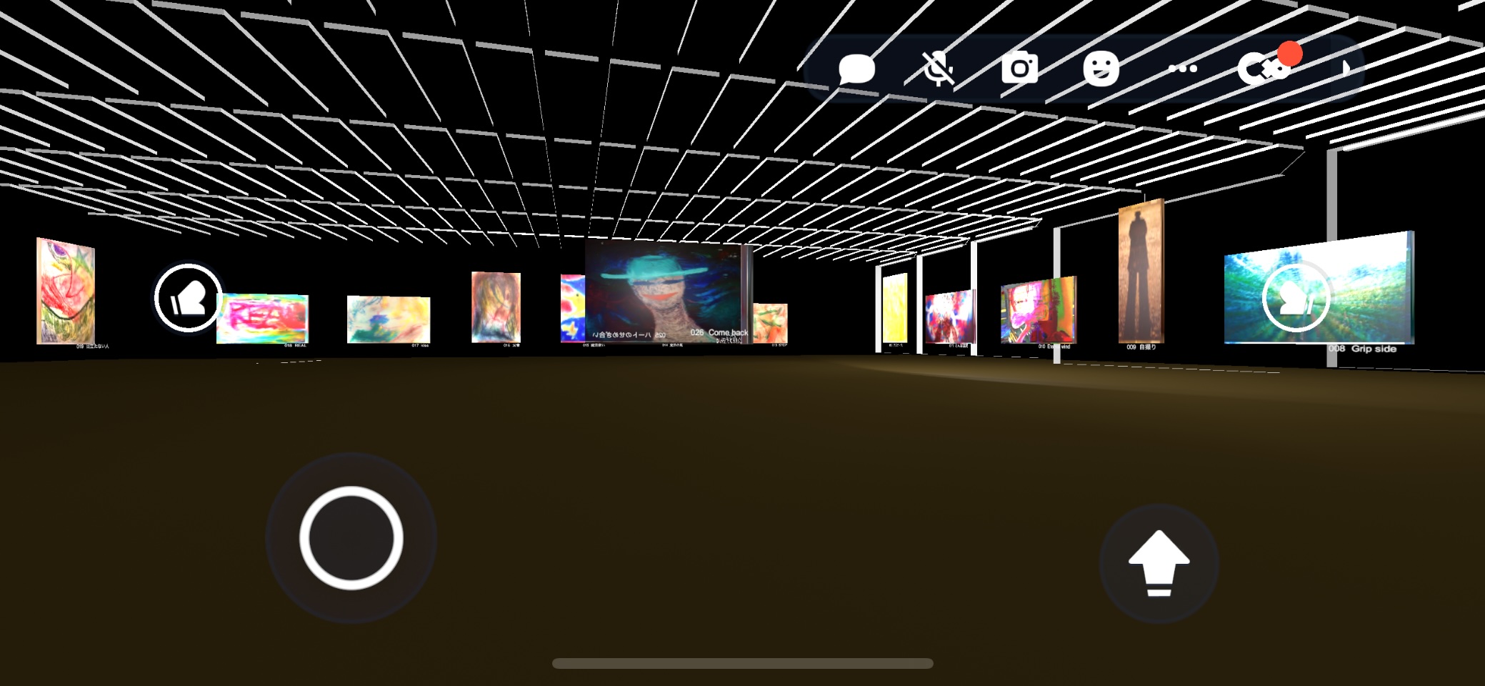 clusterワールドの空間に浮かぶ光のリング